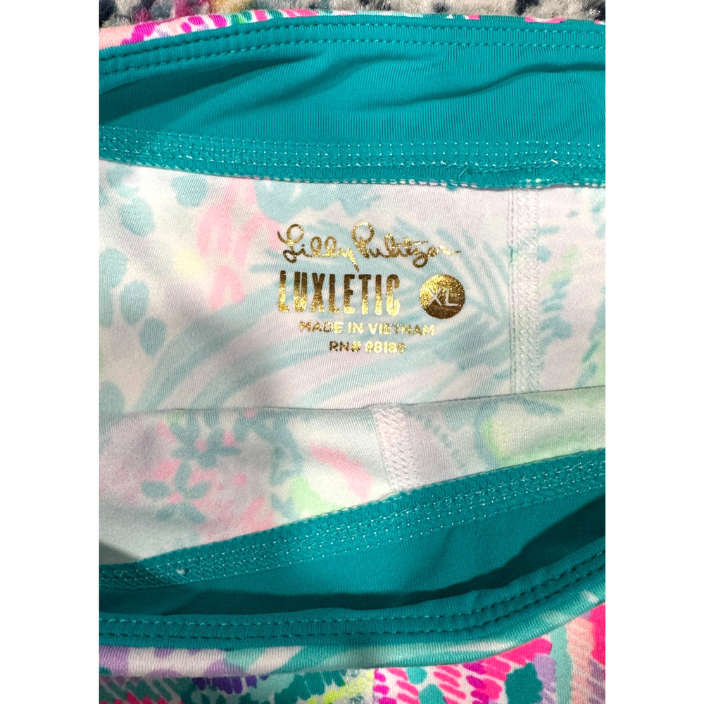 Lilly Pulitzer LUXLETIC Weekender Bike Shorts Floral Print Kids Size XL - Picture 5 of 5